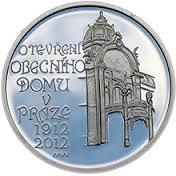Stříbrná mince 200 Kč Otevření Obecního domu v Praze 100. výročí 2012 Proof