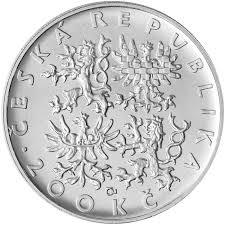 Stříbrná mince 200 Kč Sv. Vojtěch 1000. výročí úmrtí 1997 Standard