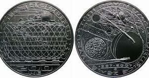 Stříbrná mince 200 Kč Vypuštění první umělé družice Země 50. výročí 2007 Proof