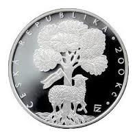 Stříbrná mince 200 Kč Založení Jednoty bratrské 550. výročí 2007 Proof