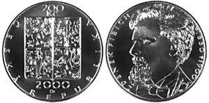 Stříbrná mince 200 Kč Zdeňek Fibich 150. výročí narození a 100. výročí úmrtí 2000 Standard