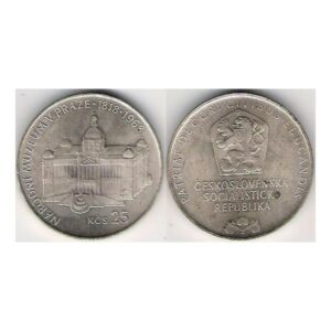 Stříbrná mince 25 Kčs 1968 - 150.výr.Národní muzeum Praha