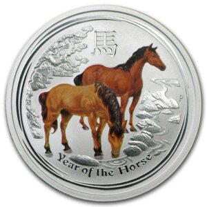 The Perth Mint Australia 2014 Australian 1/2 oz Lunární rok koně BU