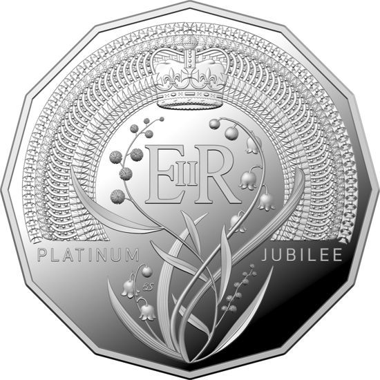 The Perth Mint Australia 50 centová mince Queens Platinum Jubilee 18