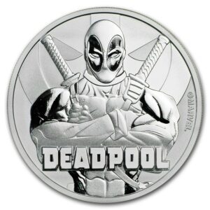 The Perth Mint Australia Mince : 2018 Tuvalu 1 oz Stříbro $ 1 Marvel Series "Deadpool" BU
