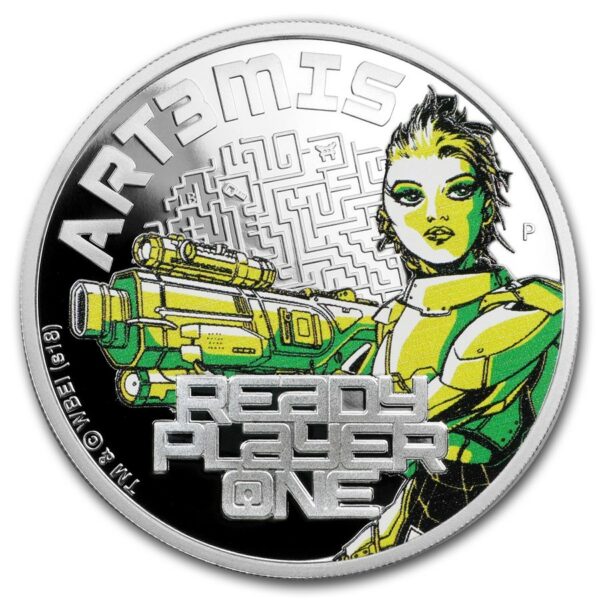 The Perth Mint Australia Mince : 2018 Tuvalu 1 oz Stříbro Proof Ready Player One Art3mis