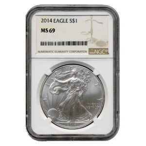 U.S. Mint 2014 American Silver Eagle MS-69 NGC 1 Oz
