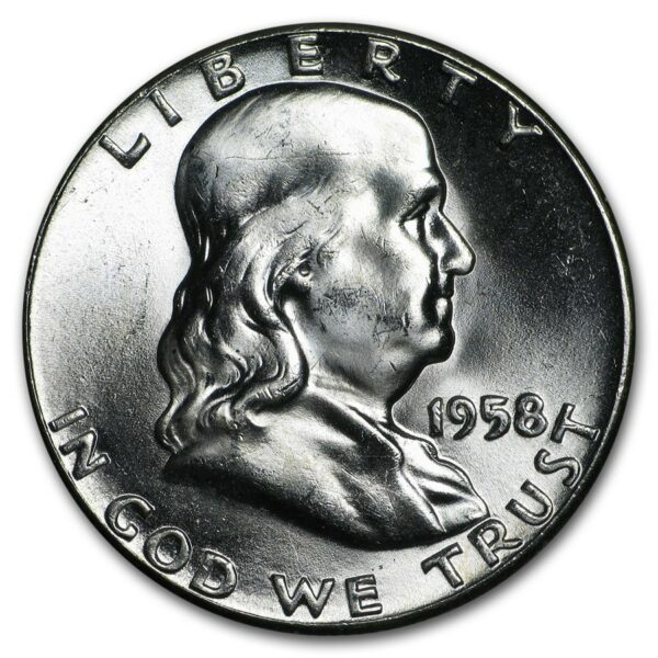 UNITED STATES MINT 1958 Franklin Half Dollar