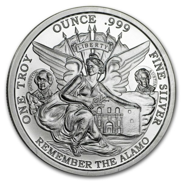 UNITED STATES MINT Mince - 1 oz Stříbrná mince  Texas (nezapomeňte na  Alamo)