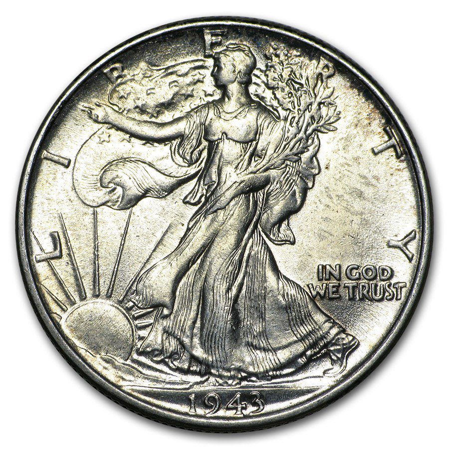 UNITED STATES MINT Mince : 1943 Walking Liberty Half Dollar BU