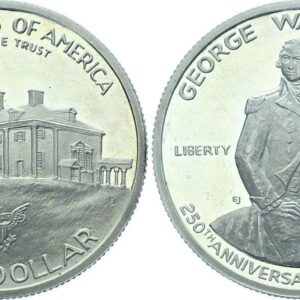 UNITED STATES MINT Mince Spojené státy Half Dollar 1982 250. výročí - George Washington