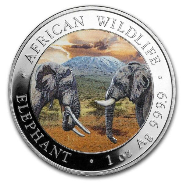 Bavarian Mint 2020 Somalsko 1 Oz Slon ( Barva )
