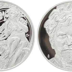 Česká mincovna Alfons Mucha 150. výročí narození 2010 Proof