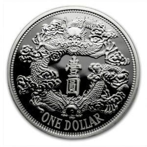 Mince - 1 oz Stříbrná mince 2018 Čína  Tientsin Dragon Dollar Restrike (PU)