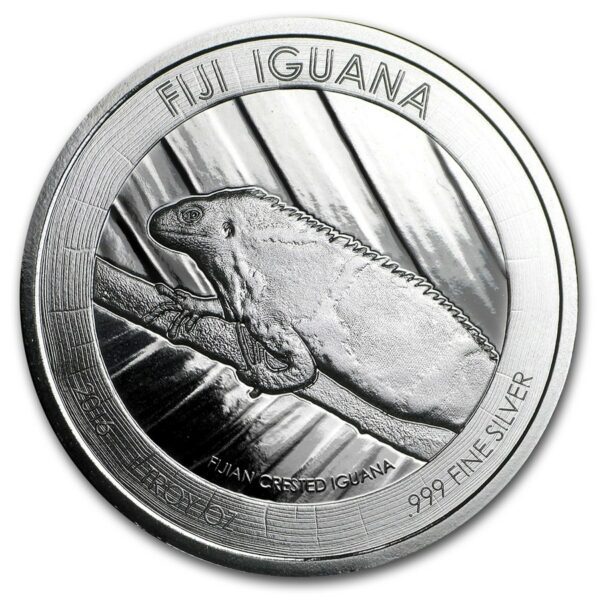 Mince- 2016 Fidži $ 1 Silver Iguana BU