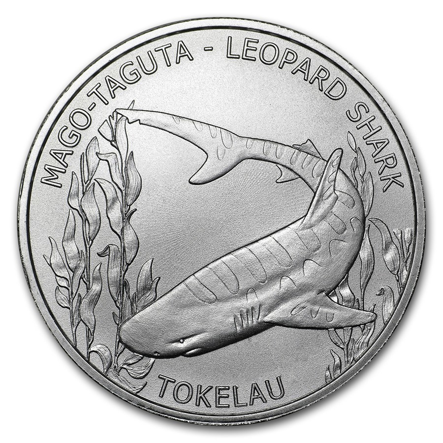 Mince - 2018 Tokelau 1 oz  $ 5 Leopardí žralok