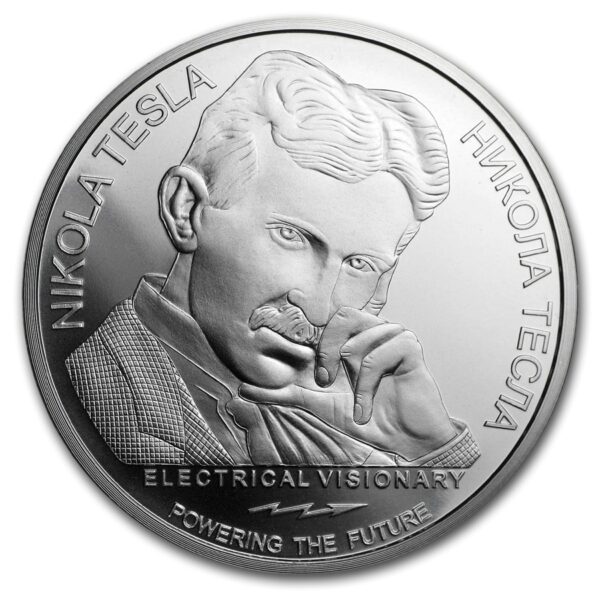Private Mint 100 Dinar Nikola Tesla: Dálkové ovládání BU 1 Oz