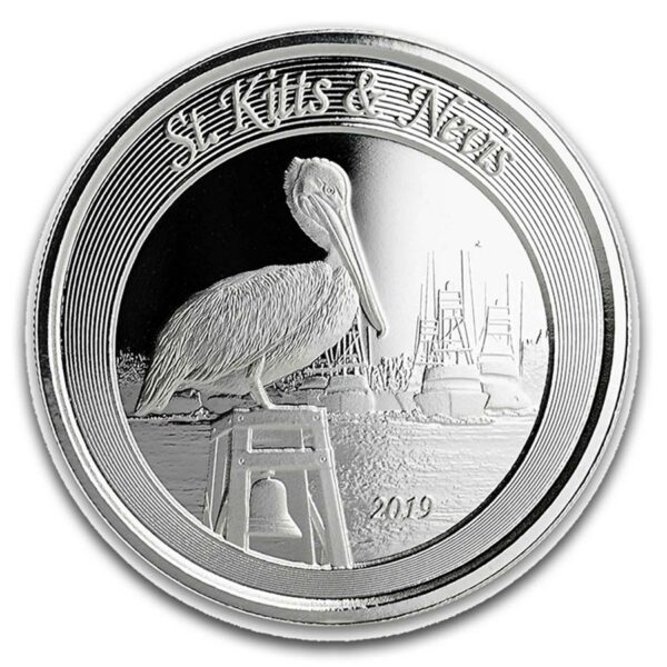 Scottsdale Mint 2019 St. Kitts & Nevis 1 oz Stříbro  Pelican BU