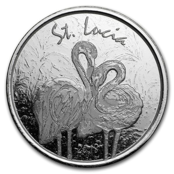 Scottsdale Mint St. Lucia  plameňák růžový 1 Oz