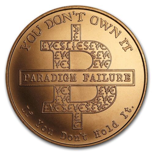 9Fine Mint 1 oz měděná mince - Bitcoin