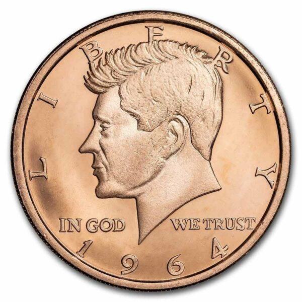 9Fine Mint 1 oz měděná mince - John F. Kennedy