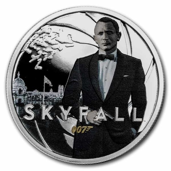 Perth Mint Mince 2022 Tuvalu 1/2 oz 007 Skyfall filmu Jamese Bonda