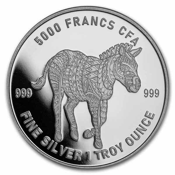 Private Mint Mince Mandala Zebra 2022 Čadská republika 1 oz