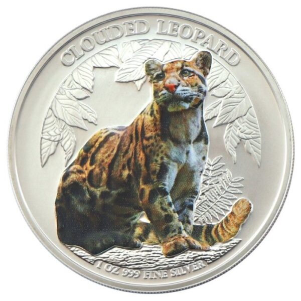Private Mint Mince Wildlife: Clouded Leopard Colored BU 2023 1 oz
