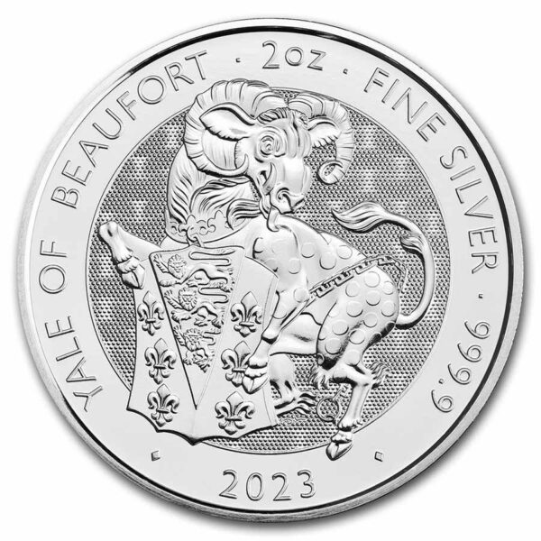 Royal Mint Mince Královské tudorovské bestie The Yale of Beaufort 2 oz