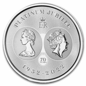 Royal Mint Mince Queen Elizabeth II 70th 1 oz Silver Platinum Jubilee