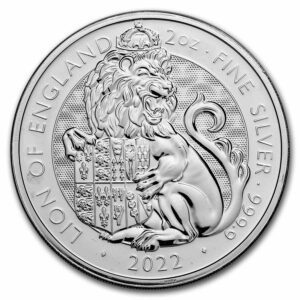 Royal Mint Mince Tudor Beasts Lion of England Milk Spots 2 oz