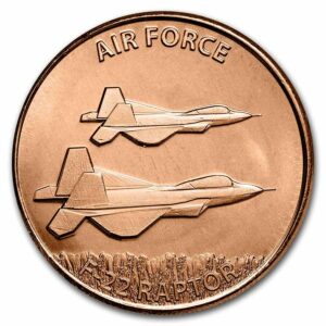 UNITED STATES MINT Mince - 1  oz Měděná - US Air Force: F-22 Raptor