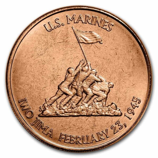 UNITED STATES MINT Mince - 1  oz Měděná - US Marines: Iwo Jima