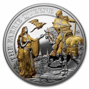 East India Company Stříbrná mince Faerie Queene 2 Oz  (pozlaceno) Proof 2022 Helena