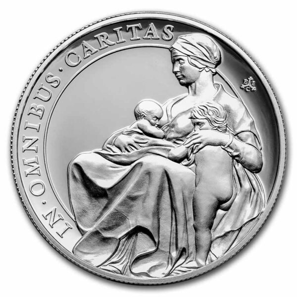 East India Company Stříbrná mince Queen's Virtues Charity 1 Oz £1 2022 Helena Proof
