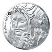 Monnaie de Paris Stříbrná mince Moliere: 400 let po jeho narození 1 Oz 20 Euro 2022 Francie