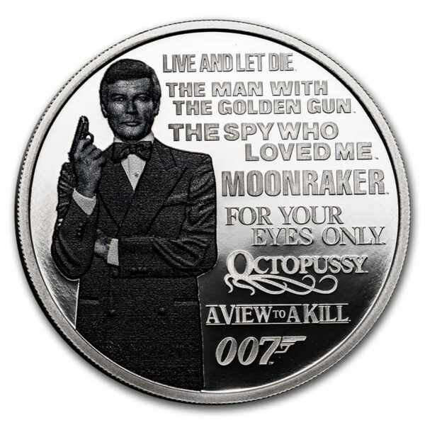 Perth Mint Stříbrná mince  James Bond (007 Legacy Series) 1 Oz 1$  2022 Tuvalu