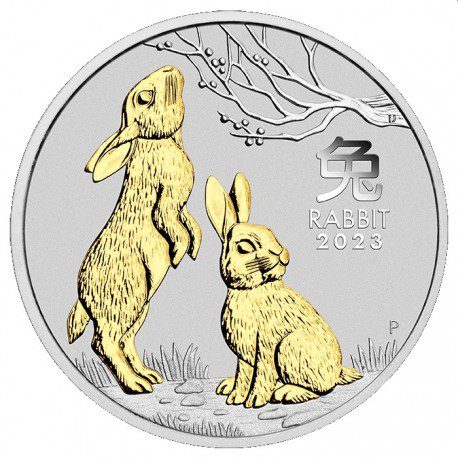 Perth Mint Stříbrná mince Rok Králíka 1 Oz 1 $  Australie 2023