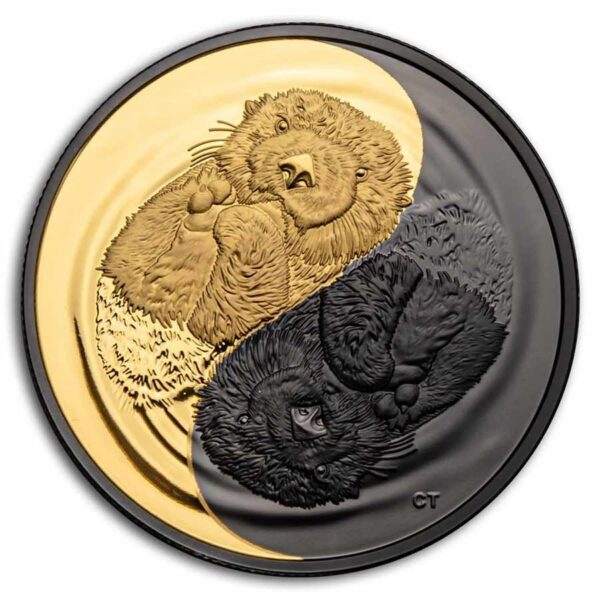 Royal Canadian Mint Stříbrná mince Black and Gold: Mořská Vydra 1 Oz 20 $ 2022 Kanada