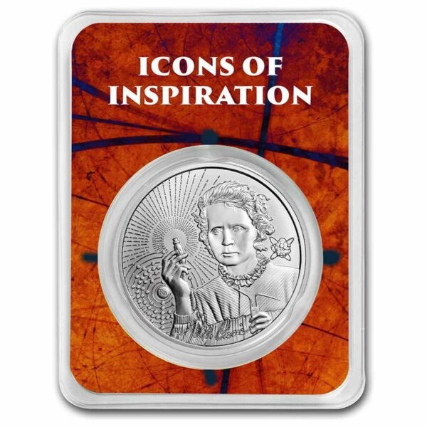 9Fine Mint Stříbrná mince Icons of Inspiration: Marie Curie 1 Oz 2023 Niue TEP