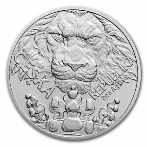 Česká mincovna Stříbrná mince Stříbrný Český Lev 2 Oz $2 2023 Niue BU