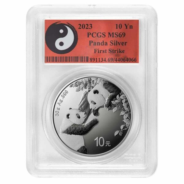 China mint Stříbrná mince Panda MS-69 PCGS (FS