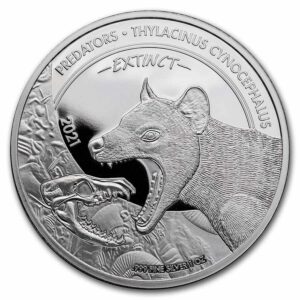 Geiger Edelmetalle Stříbrná mince Predators Wolf (Vlk) 1 Oz 2021 Republika Kongo