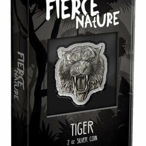 New Zealand Mint Stříbrná mince Fierce Nature Tiger (Divoká příroda Tygr) 2 Oz $5 Niue 2022