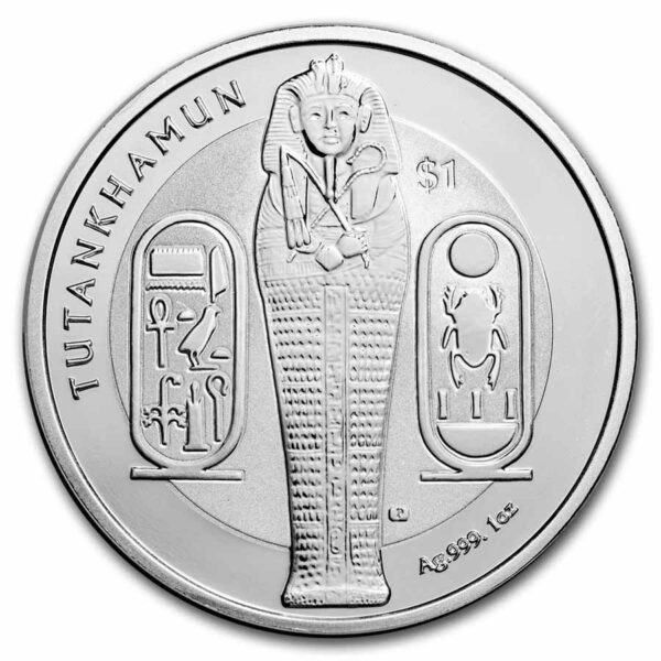 9Fine Mint Stříbrná mince King Tut Sarcophagus Rev Frosted 1 Oz 2023 Sierra Leone