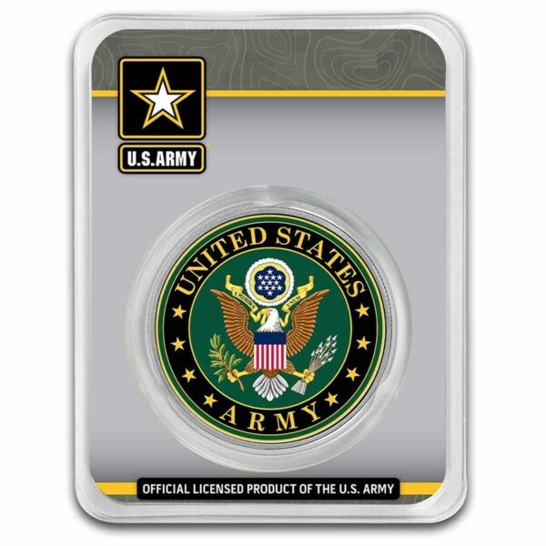 9Fine Mint Stříbrná mince U.S. Army Seal 1 Oz USA TEP