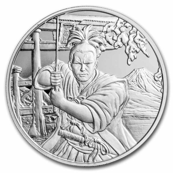 China mint Stříbrná mince Ancient Warriors – Samurai 1 Oz 2022 Fiji