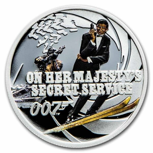 Perth Mint Stříbrná mince 007 James Bond: Her Majesty's Secret Service 1/2 Oz Tuvalu 2021