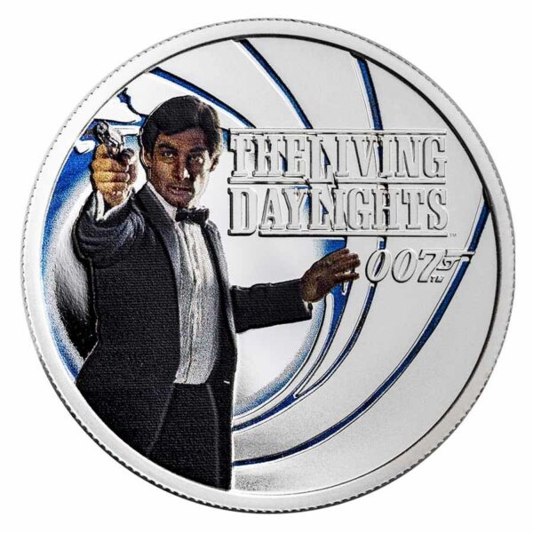 Perth Mint Stříbrná mince 007 James Bond The Living Daylights 1/2 Oz Tuvalu 2022