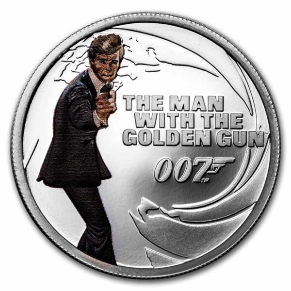 Perth Mint Stříbrná mince 007 James Bond The Man with the Golden Gun 1/2 Oz Tuvalu 2021